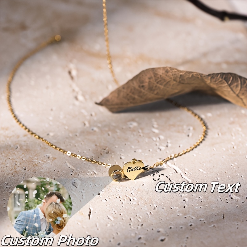 Personalized Engraved Name Heart Pendant Necklace